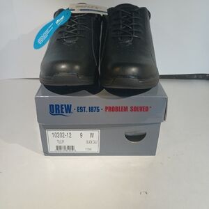 Drew Womens Tulip Walking Comfort Shoe For Long Days On Hurting Feet. 9 W Black